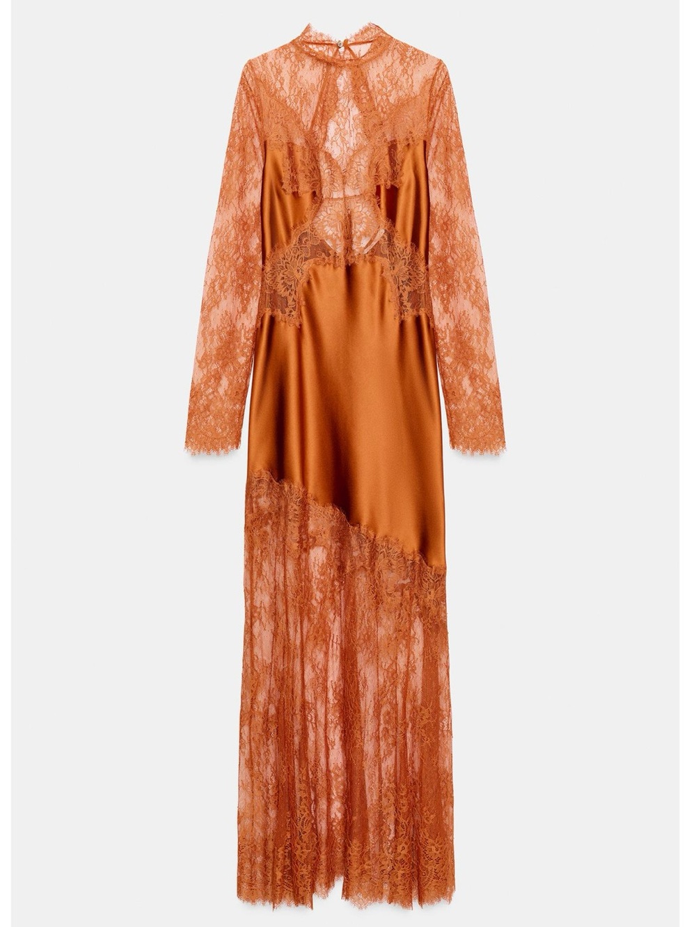 Zara ZW COLLECTION LACE SATIN DRESS